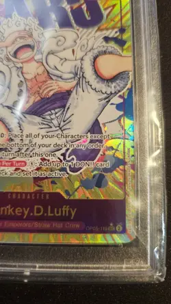 Bandai One Piece CCG Monkey D. Luffy OP05-119 Awakening New Era Foil SEC PSA 10 - Image 4