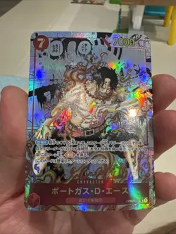 One Piece CCG Portgas.D.Ace Manga OP02-013 SR Paramount War Japanese Custom Card - Image 1