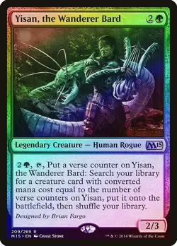 Yisan, the Wanderer Bard FOIL Magic 2015 / M15 NM Green Rare MTG CARD ABUGames - Image 1