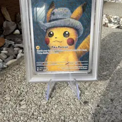 2023 Pokemon Van Gogh Pikachu Grey Felt Hat PSA 10 GEM MINT SVP Promo 085 - Image 3