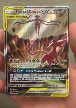 Pokemon Espeon&Deoxys GX Tag Team SM240 Promo Holo Card HP260 English - Image 1