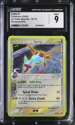 CGC 9 MINT Latias EX Delta Species 8/113 Reverse Holo STAMPED Pokemon Card - Image 1