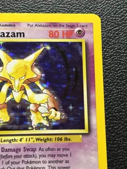 Pokemon TCG Alakazam Base Set 1/102 Holo 1999-2000 Wizards Base Set LP - Image 2