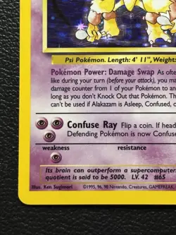 Pokemon TCG Alakazam Base Set 1/102 Holo 1999-2000 Wizards Base Set LP - Image 4