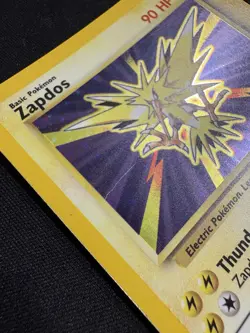 Pokemon Zapdos Base Set 16/102 Holo English 1999 TCG WOTC Card MP - Image 2