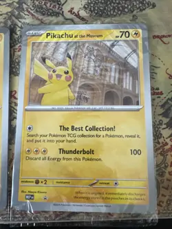 Pikachu At The Museum Pokemon X Natural History Sealed Museum Jumbo Promo Card - Image 2
