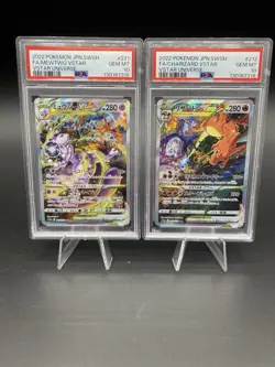 PSA 10 SEQUENTIAL SET Charizard 212/172 Mewtwo 221 SAR VSTAR Universe Pokemon - Image 1