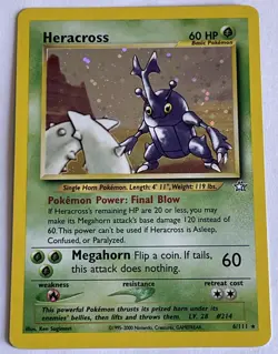 Pokemon-2000 Neo Genesis Heracross 6/111 Holo Rare! - Image 1
