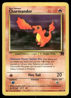 MP Charmander 50/82 Team Rocket 2000 WOTC Pokemon Combined shipping 2000 - Image 1