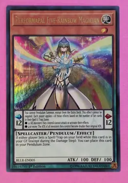 Yugioh! Performapal Five-Rainbow Magician - BLLR-EN005 - Ultra Rare - 1st NM - Image 1