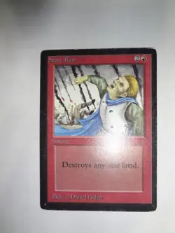 MTG MAGIC THE GATHERING CARD ORIGINAL BETA RED STONE RAIN SORCERY - Image 1