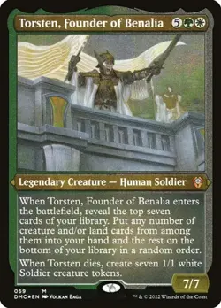 Torsten, Founder of Benalia - Foil Etched DMC NM MTG - Image 1