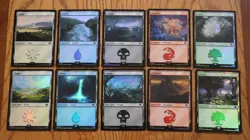 Magic MTG LOTR Basic Land Set (1 each of 10) FOIL Tales of Middle-earth Bundle - Image 1