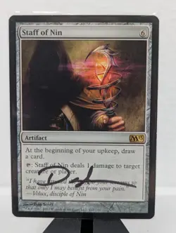MTG - Staff of Nin - Magic 2013 (M13) - Signed - Dan Scott - Image 1