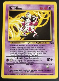 Pokemon TCG Mr. Mime 22/64 Jungle Rare 1999 MP/LP - Image 1