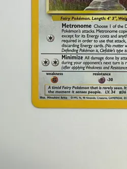 Pokemon TCG - Clefable 5/130 Holo Rare - Base Set 2 - Image 5