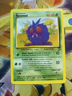 Venonat 97/130 Pokemon Base Set 2 Common NM - Image 1