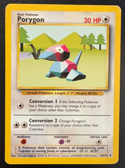 Pokemon TCG Porygon Base Set 39/102 Regular MP - Image 1