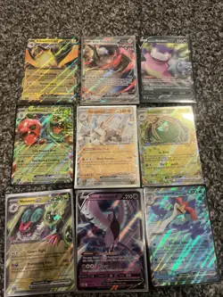 Pokemon TCG Ultra Rare Holo 9 Lot Ex, V Near Mint Sleeved - Image 1