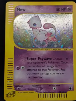 Mew 019/165 Expedition Base Set Holo Ultra Rare Pokemon TCG Nintendo ereader LP+ - Image 3
