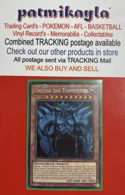 Yugioh! MP Obelisk the Tormentor - PGLD-EN030 - Gold Secret Rare - 1st Edition M - Image 1
