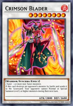 Yugioh RA04-EN161 - Crimson Blader - Platinum Secret Rare - Image 1