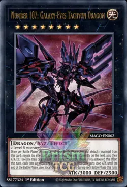 1st ed Number 107: Galaxy-Eyes Tachyon Dragon rare MAGO-EN062 Yugioh - Image 1