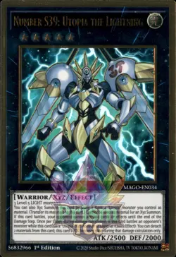 1st ed Number S39: Utopia the Lightning premium gold rare MAGO-EN034 Yugioh - Image 1