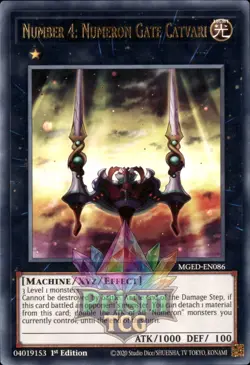 1st ed Number 4: Numeron Gate Catvari rare MGED-EN086 Yugioh - Image 1