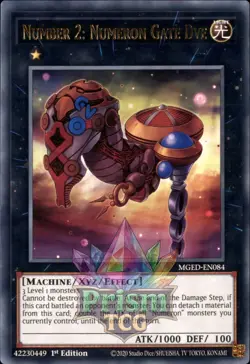 1st ed Number 2: Numeron Gate Dve rare MGED-EN084 Yugioh - Image 1