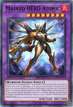 MZMU-EN016 Masked HERO Atomic Super Rare YuGiOh! PRE ORDER - Image 1