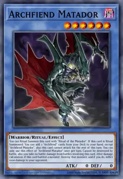 MZMU-EN022 Matador Archfiend Super Rare YuGiOh! PRE ORDER - Image 1