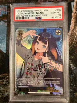 Hololive Weiss Schwarz PSA 10 Ninomae Ina'nis Sign SSP HOL/W104-116SSP - Image 2