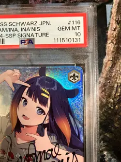 Hololive Weiss Schwarz PSA 10 Ninomae Ina'nis Sign SSP HOL/W104-116SSP - Image 4