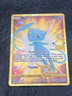 B6 Pokemon Card - Mew 025/025 Secret Rare Celebrations 25th Anniversary Gold NM - Image 1