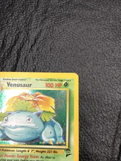 B6 Venusaur 15/130 Base Set 2 Unlimited Holo Rare WotC Vintage Pokemon TCG Card - Image 3