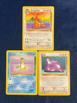 Vintage Pokemon Fossil Set 38 Card lot WOTC era- HOLOS Riachu Aerodactyl - Image 4