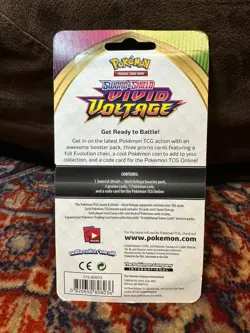 Pokemon TCG Sword & Shield Vivid Voltage Luxray Booster Pack + 3 Promo Cards - Image 2