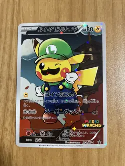 Pokemon Luigi Pikachu Poncho 296 XYP Mint 🔥❤ Custom Card - Image 1
