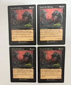 MTG 4X NEMESIS DEATH PIT OFFERING NM MAGIC THE GATHERING ENCHANTMENT BLACK RARE - Image 2