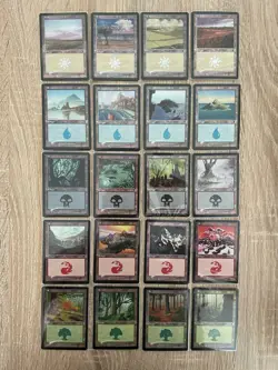 MTG 20X JAPANESE FOIL ODYSSEY BASIC LANDS SET FOREST PLAINS SWAMP ISLAND MOUNTAI - Image 3