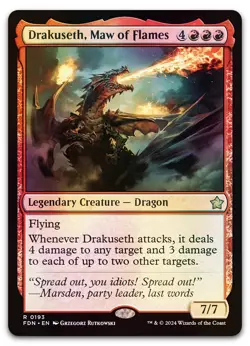 Drakuseth, Maw of Flames #193 (Foil) (NM) Foundations FDN Magic MTG - Image 1