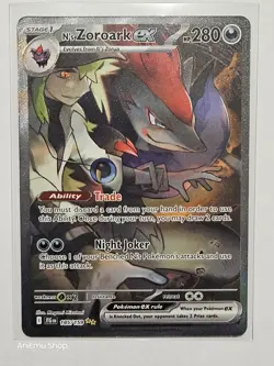Pokemon N's Zoroark ex 185/159 Journey Together Special Illustration Rare - Image 3