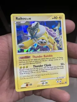 2007 Pokemon TCG Secret Wonders: Raikou 16/132 Rare Card Cracked Ice Holo LP - Image 1