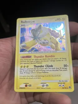 2007 Pokemon TCG Secret Wonders: Raikou 16/132 Rare Card Cracked Ice Holo LP - Image 4