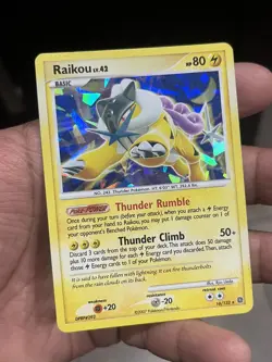 2007 Pokemon TCG Secret Wonders: Raikou 16/132 Rare Card Cracked Ice Holo LP - Image 5