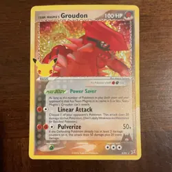 Pokemon Team Magma's Groudon EX Team Magma vs. Aqua 9/95 Holo Rare Celebrations - Image 1