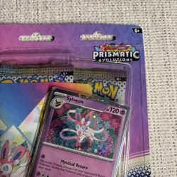 Pokemon Prismatic Evolutions Tech Sticker Collection 3 Pack Random Art QTY - Image 2