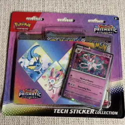 Pokemon Prismatic Evolutions Tech Sticker Collection 3 Pack Random Art QTY - Image 3