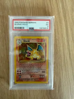 PSA 5: Glurak / Charizard Base Set 4/102 Holo German / Deutsch Pokemon 1999 - Image 1